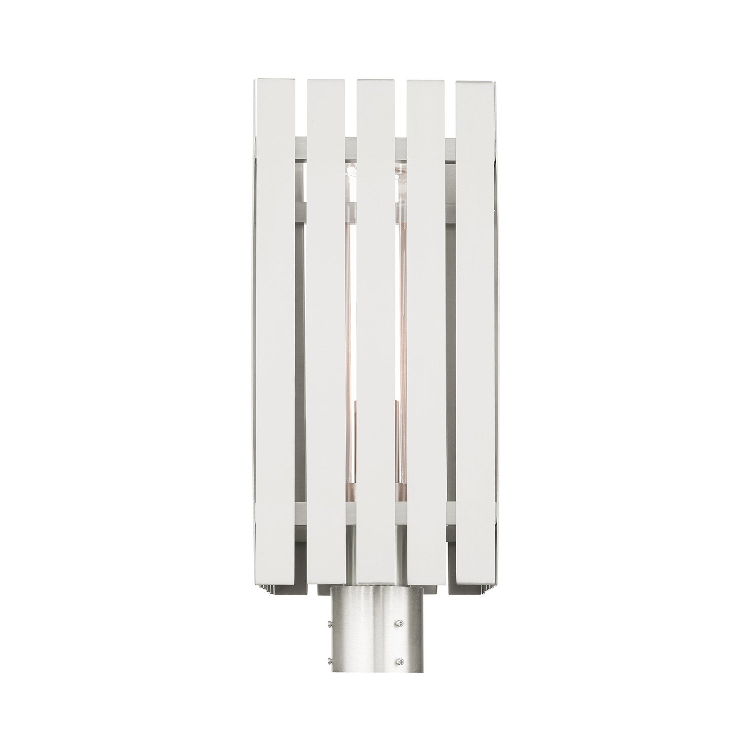 1 Light Brushed Nickel Outdoor Post Top Lantern