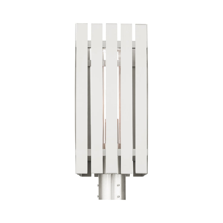 1 Light Brushed Nickel Outdoor Post Top Lantern