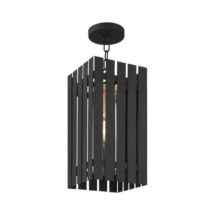 1 Light Black Outdoor Pendant Lantern