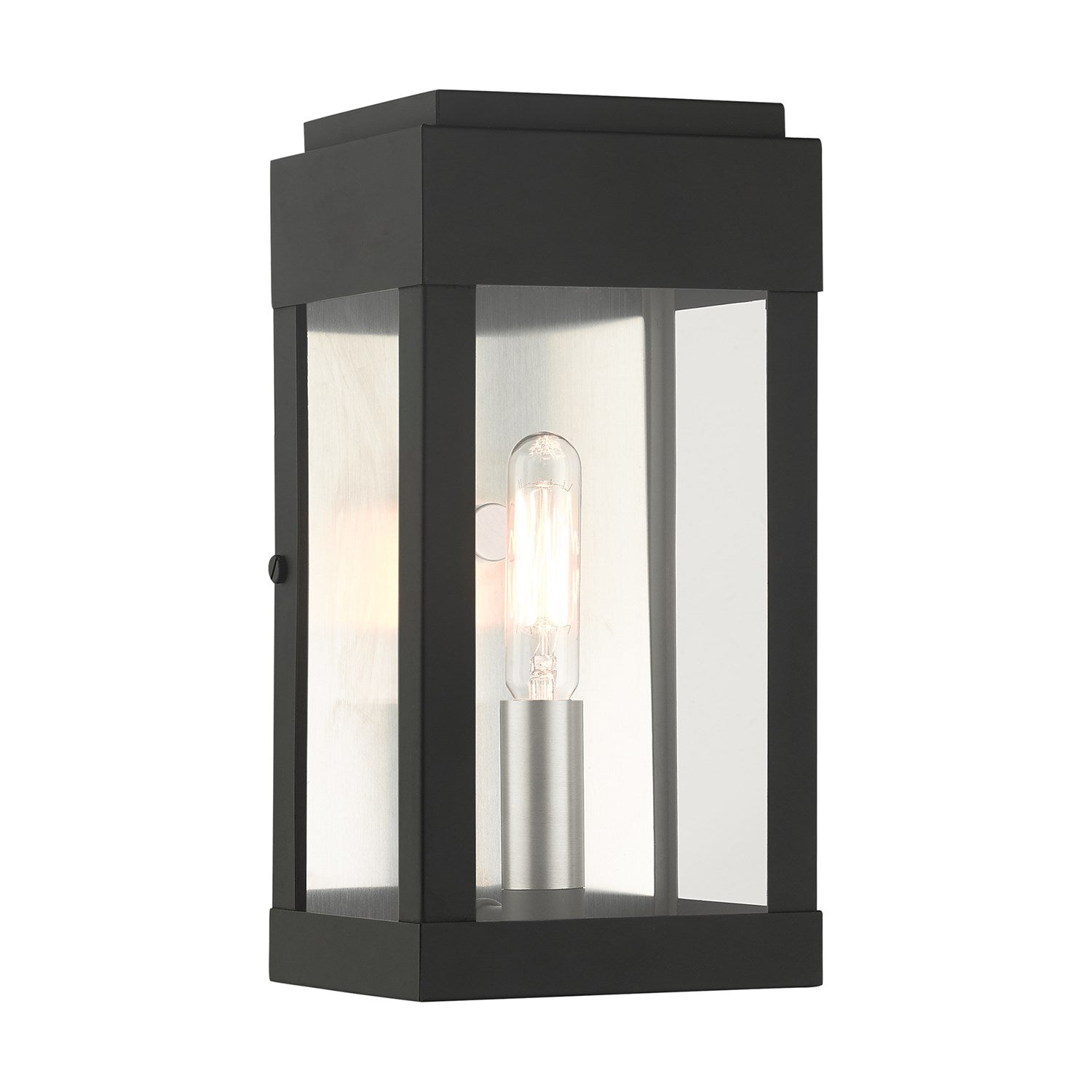 1 Light Black Outdoor Ada Wall Lantern by Livex Lighting