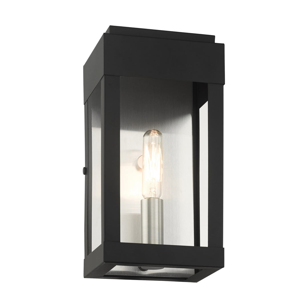 1 Light Black Outdoor Ada Wall Lantern