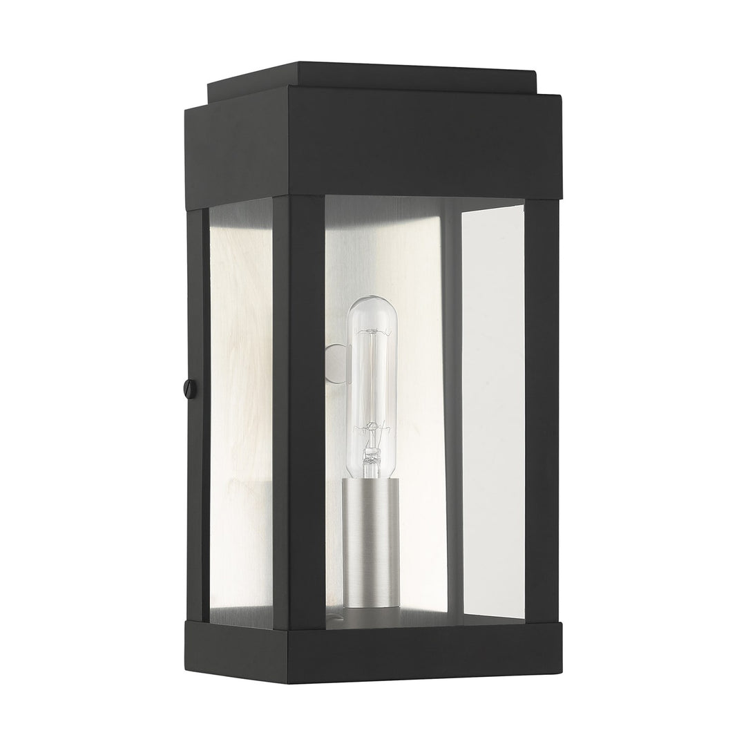 1 Light Black Outdoor Ada Wall Lantern