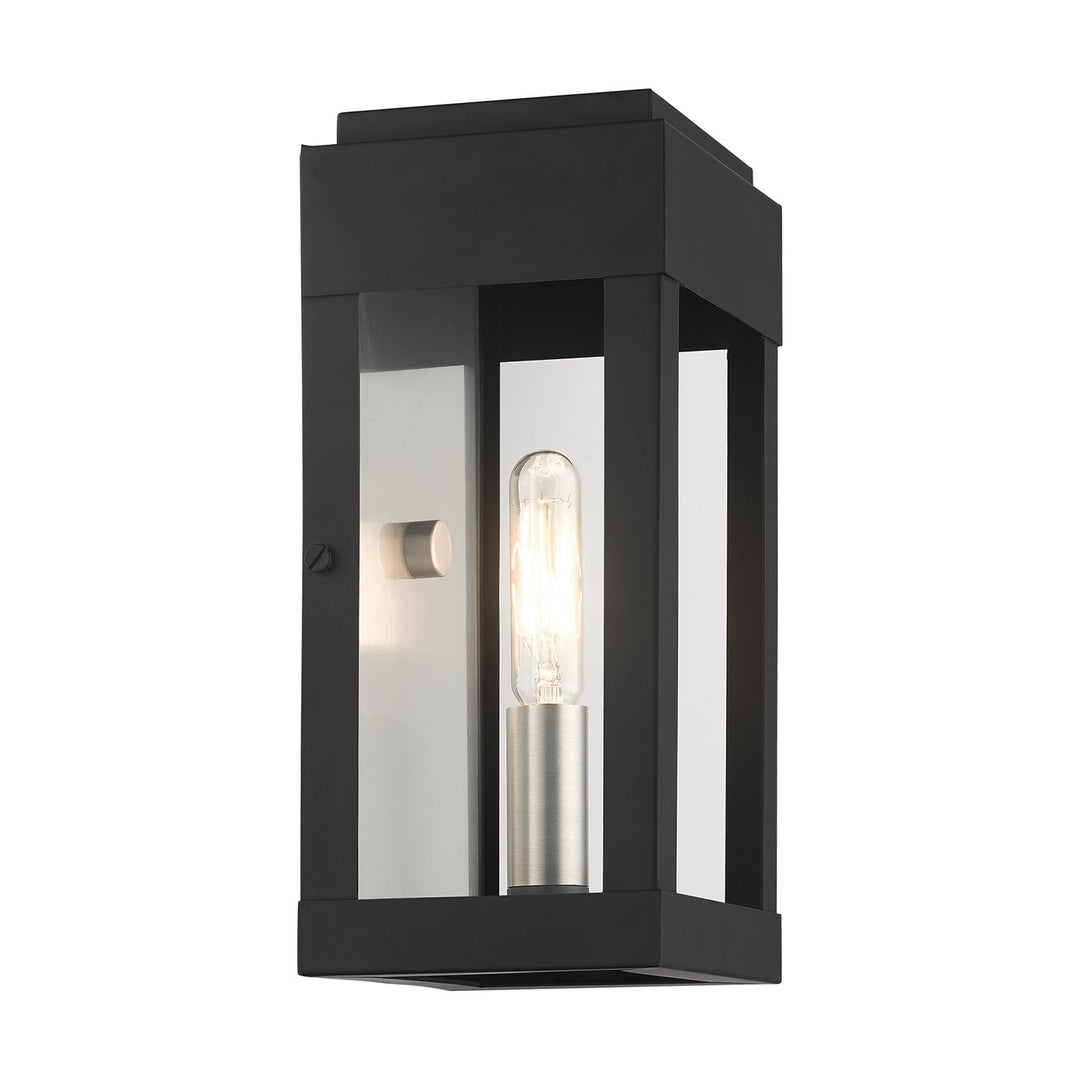 1 Light Black Outdoor Ada Wall Lantern