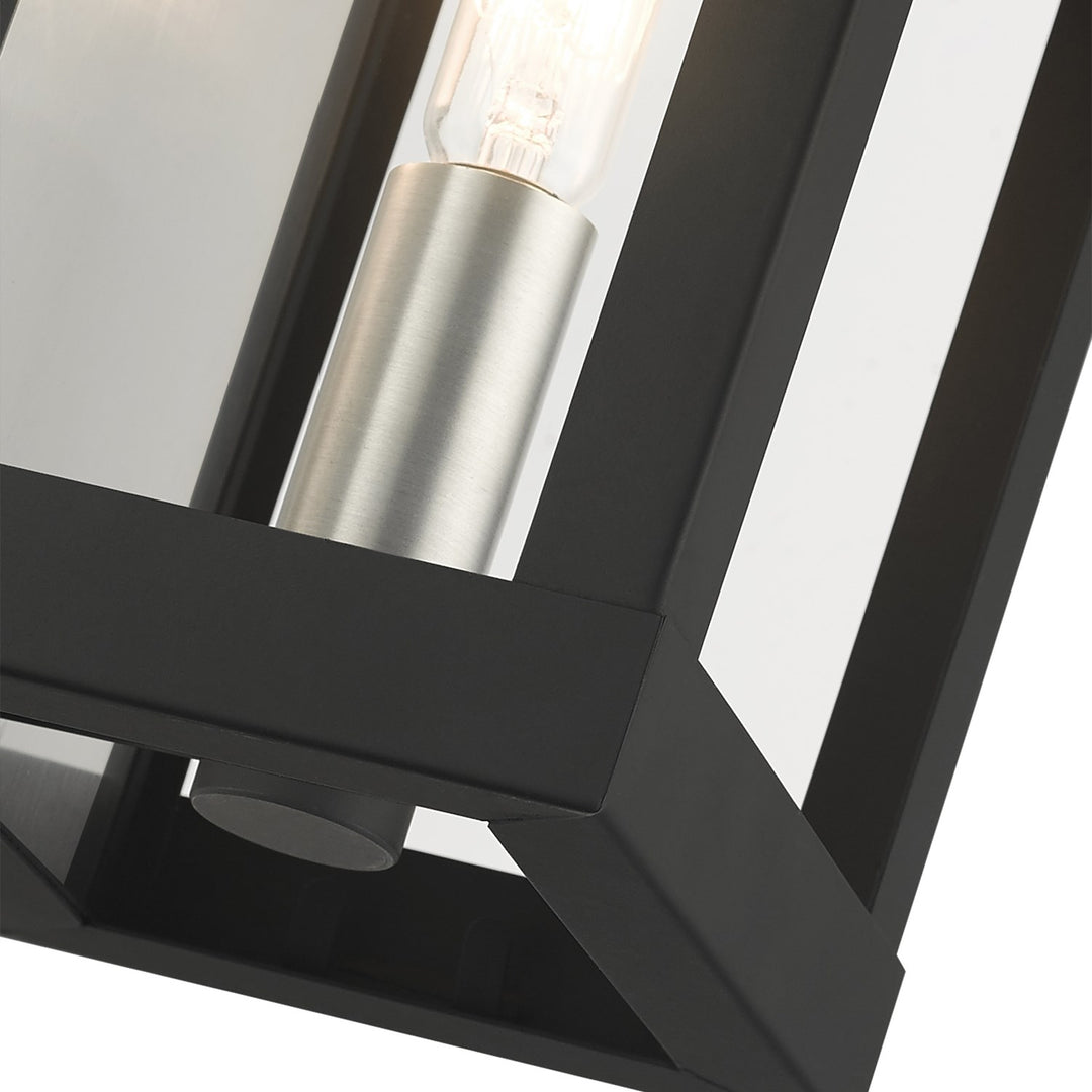 1 Light Black Outdoor Ada Wall Lantern