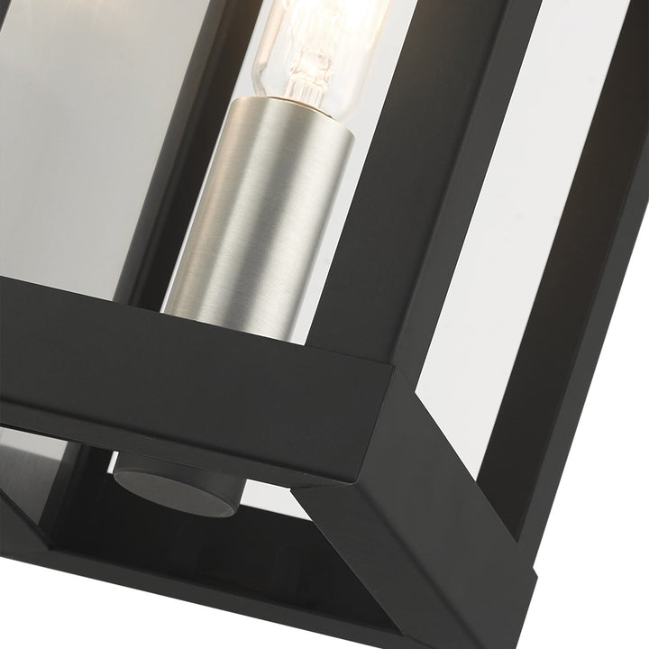 1 Light Black Outdoor Ada Wall Lantern
