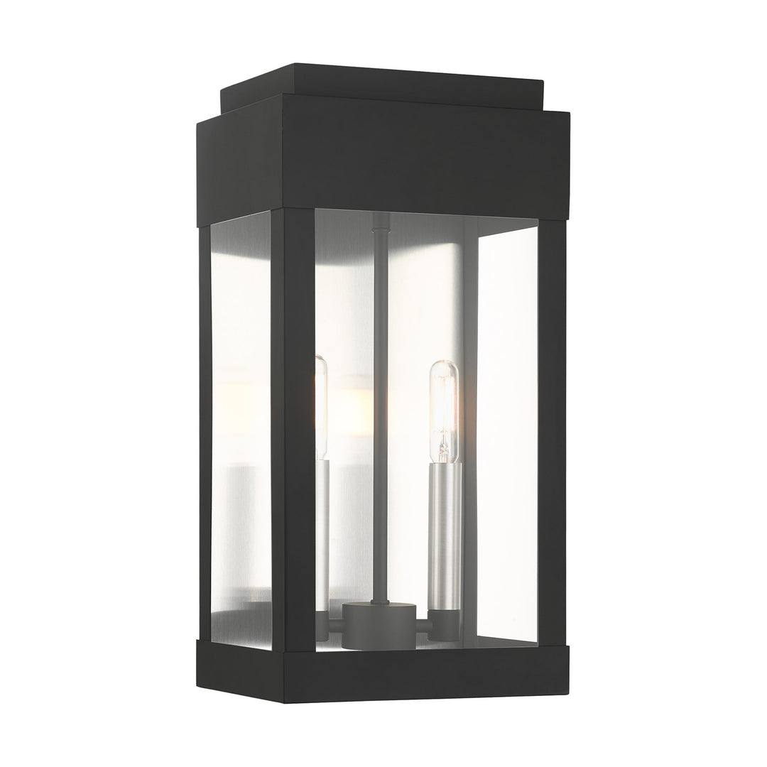 2 Light Black Outdoor Wall Lantern by Livex Lighting