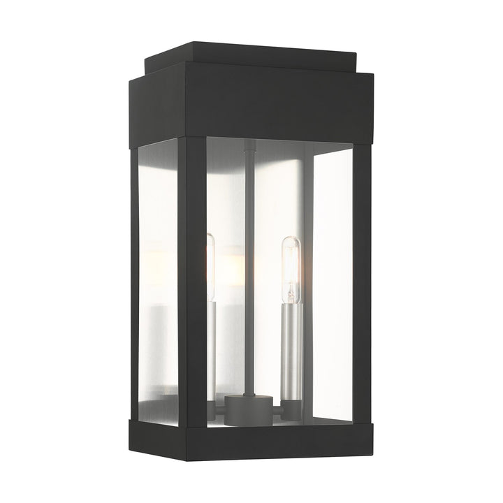 2 Light Black Outdoor Wall Lantern by Livex Lighting