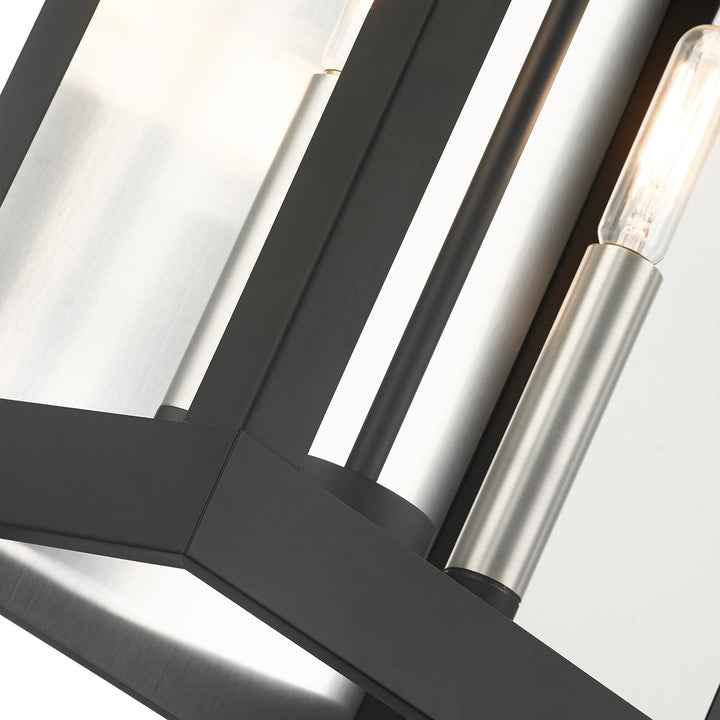 2 Light Black Outdoor Wall Lantern