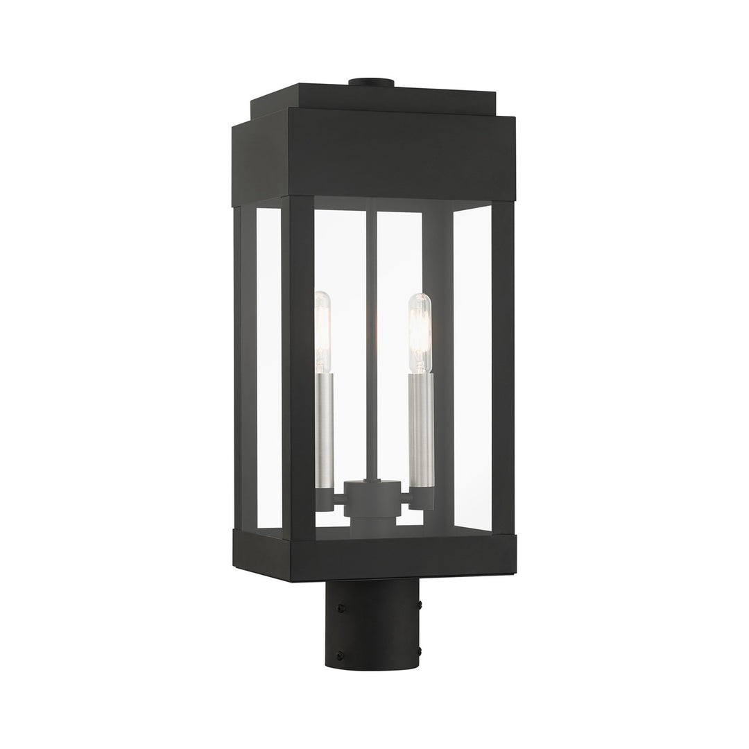 2 Light Black Outdoor Post Top Lantern by Livex Lighting