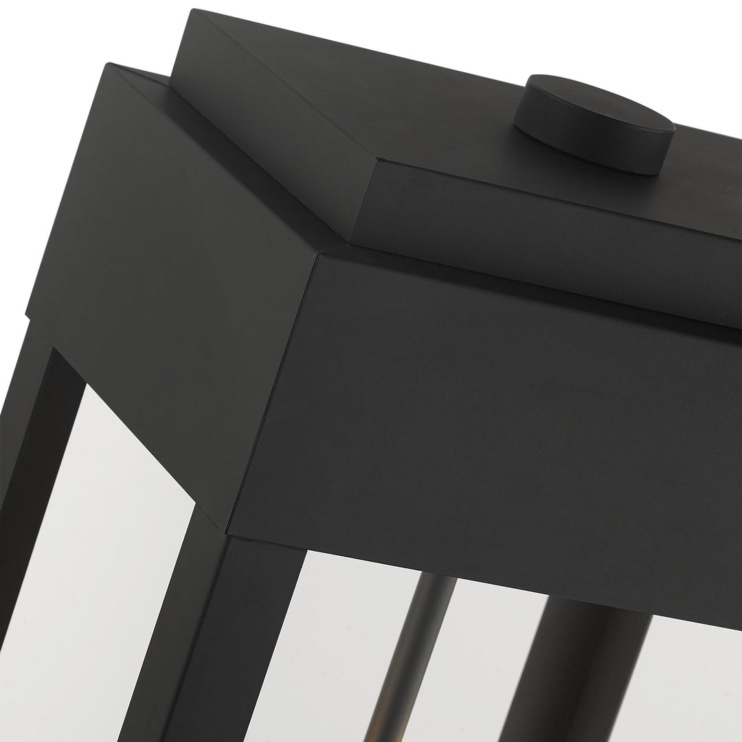 2 Light Black Outdoor Post Top Lantern