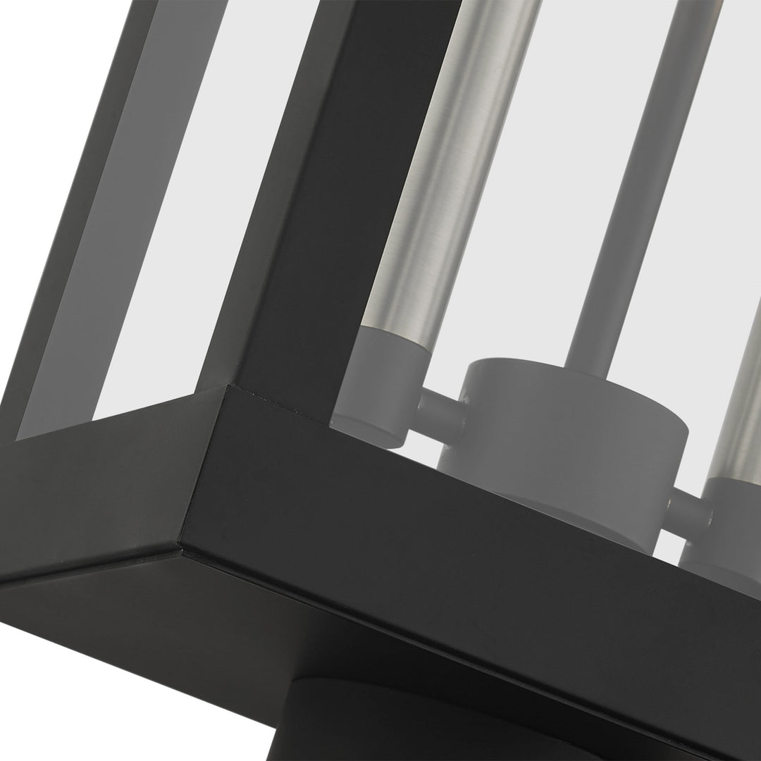 2 Light Black Outdoor Post Top Lantern