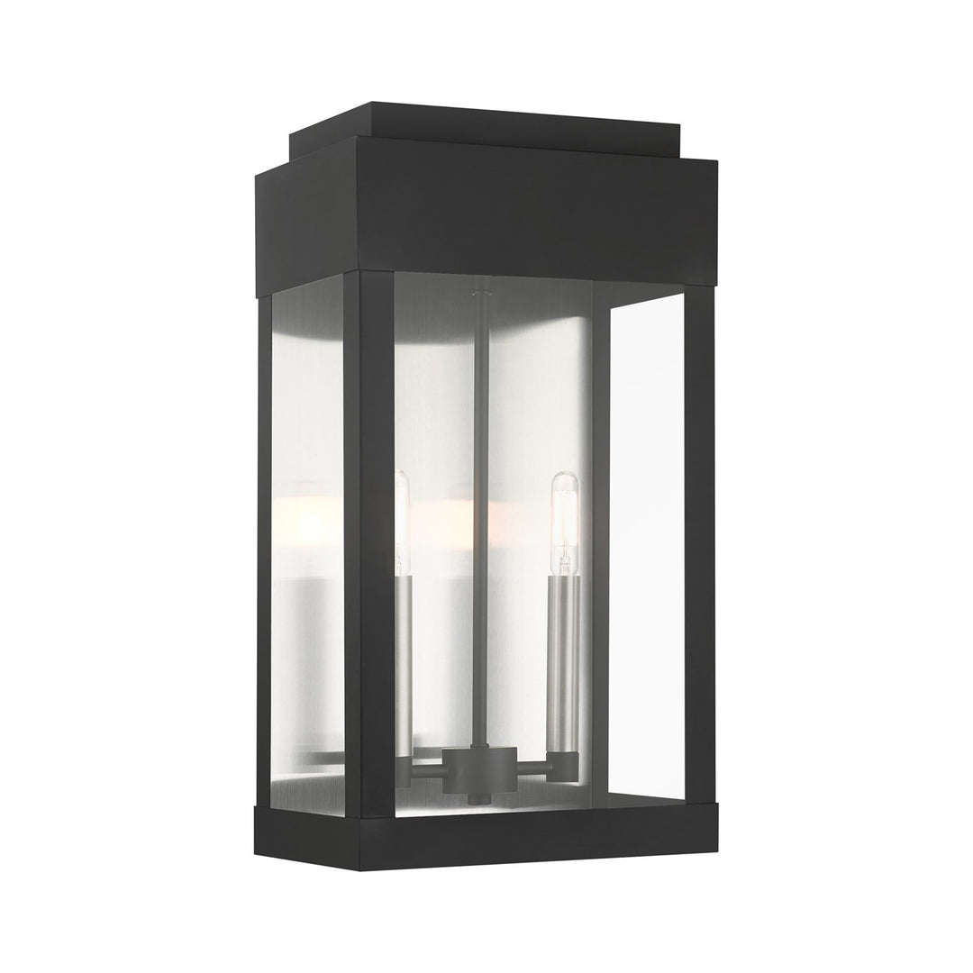 2 Light Black Outdoor Wall Lantern by Livex Lighting