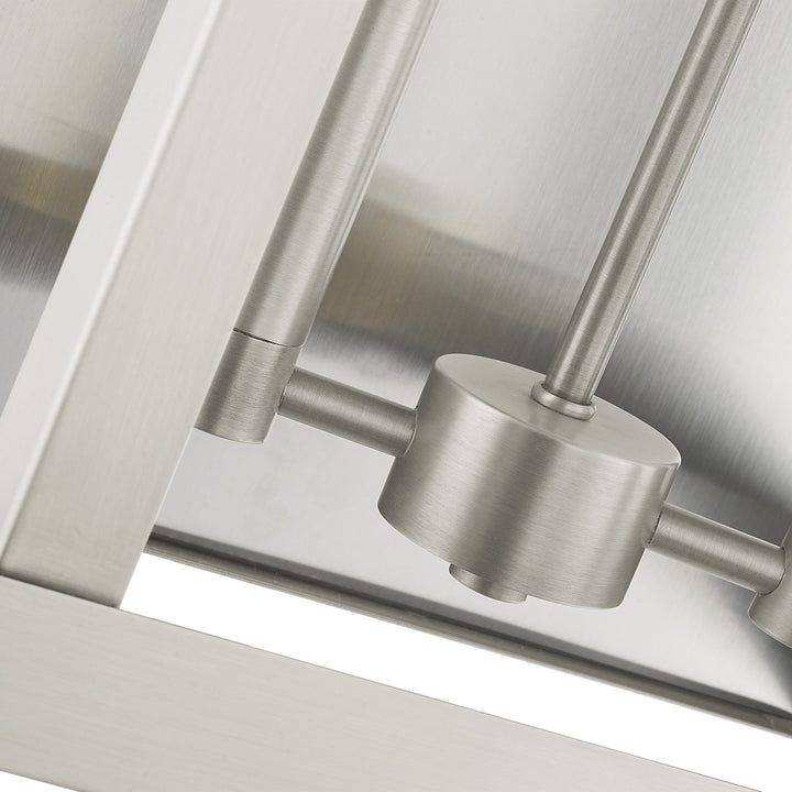 2 Light Brushed Nickel Outdoor Wall Lantern