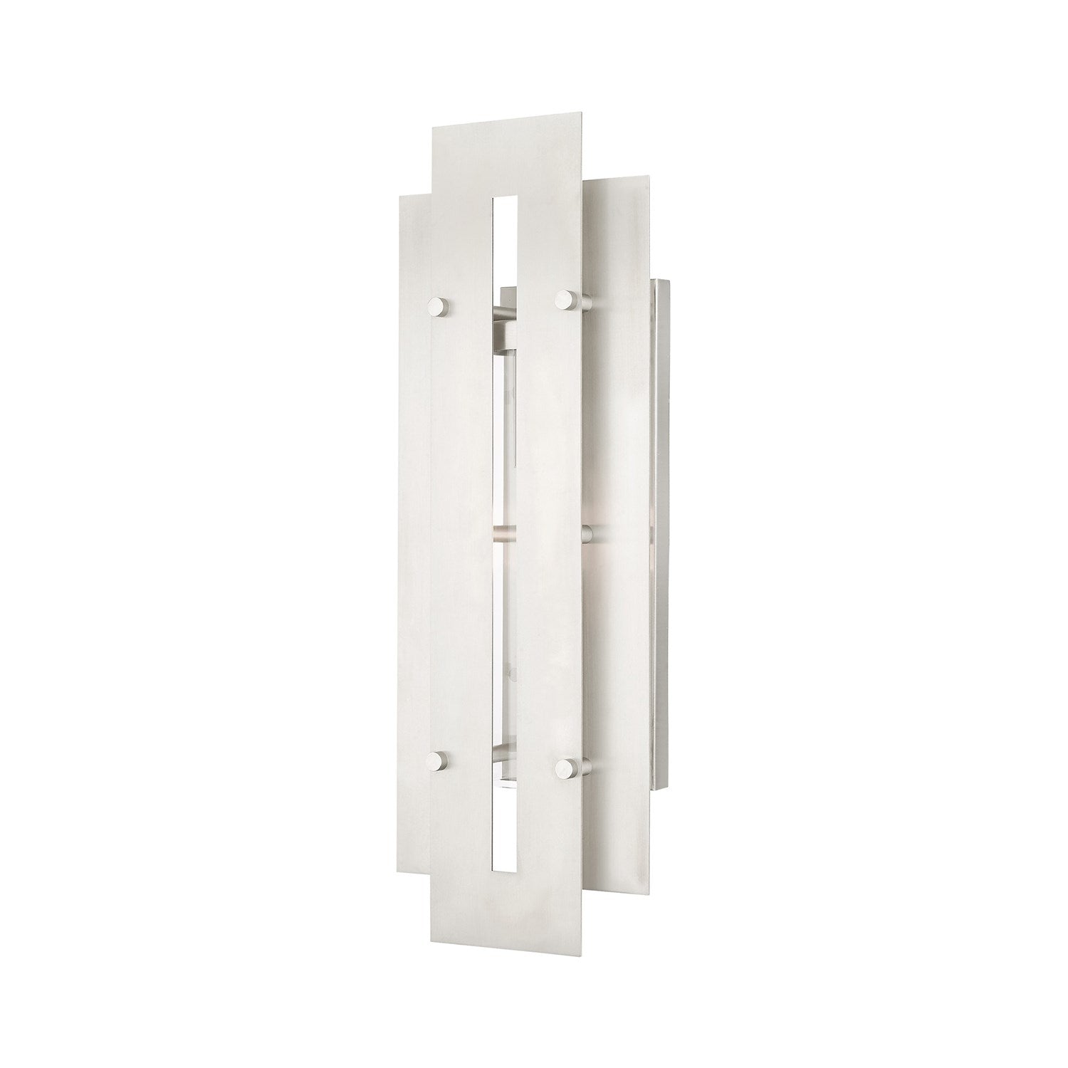 1 Light Brushed Nickel Outdoor Wall Lantern by Livex Lighting