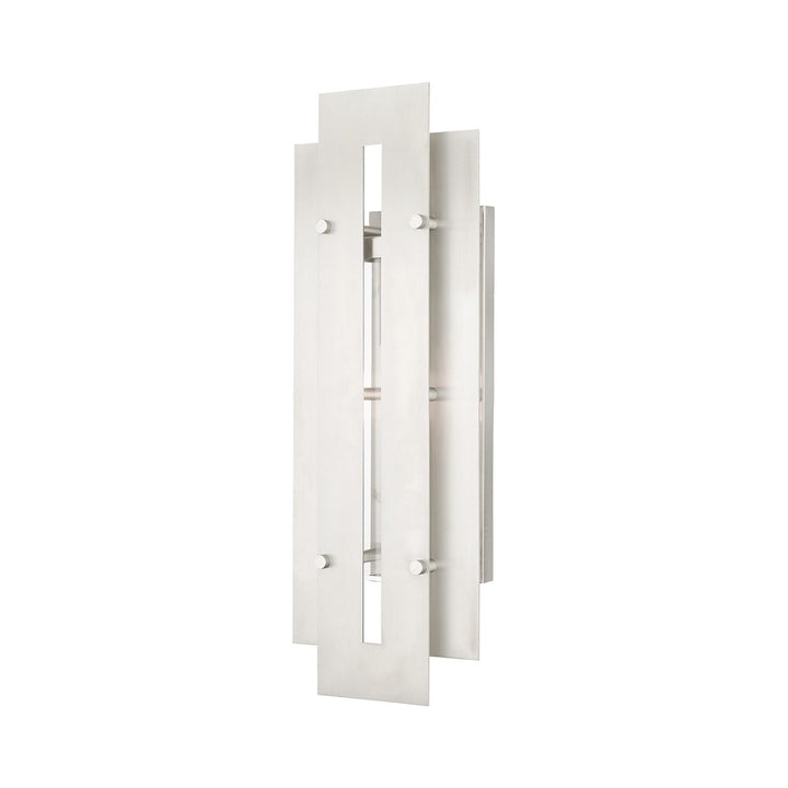 1 Light Brushed Nickel Outdoor Wall Lantern by Livex Lighting