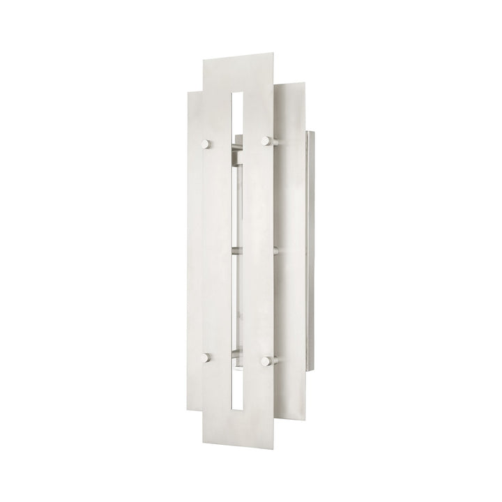 1 Light Brushed Nickel Outdoor Wall Lantern