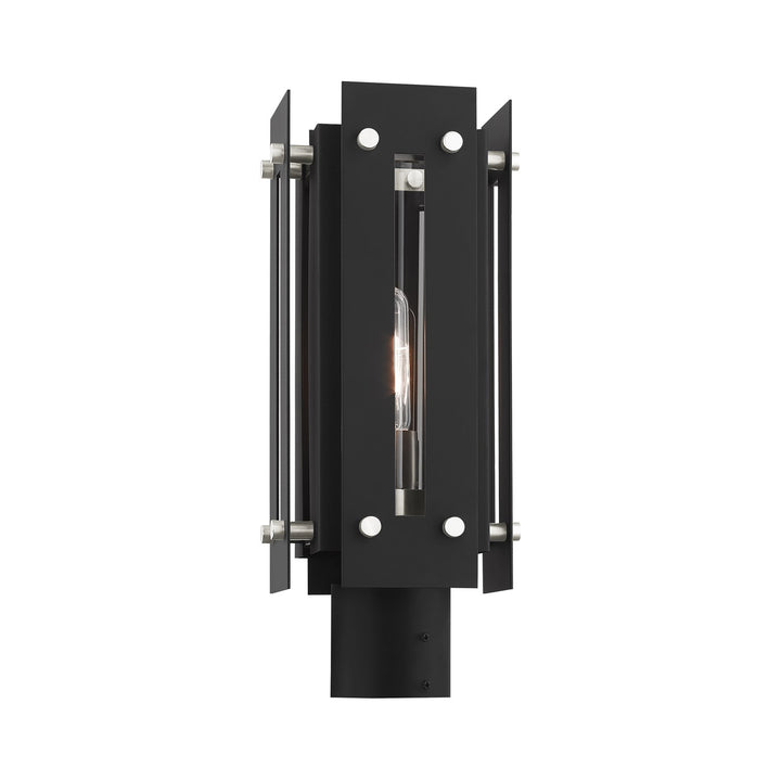 1 Light Black Outdoor Post Top Lantern