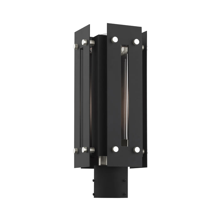 1 Light Black Outdoor Post Top Lantern