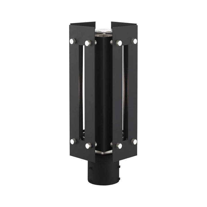 1 Light Black Outdoor Post Top Lantern