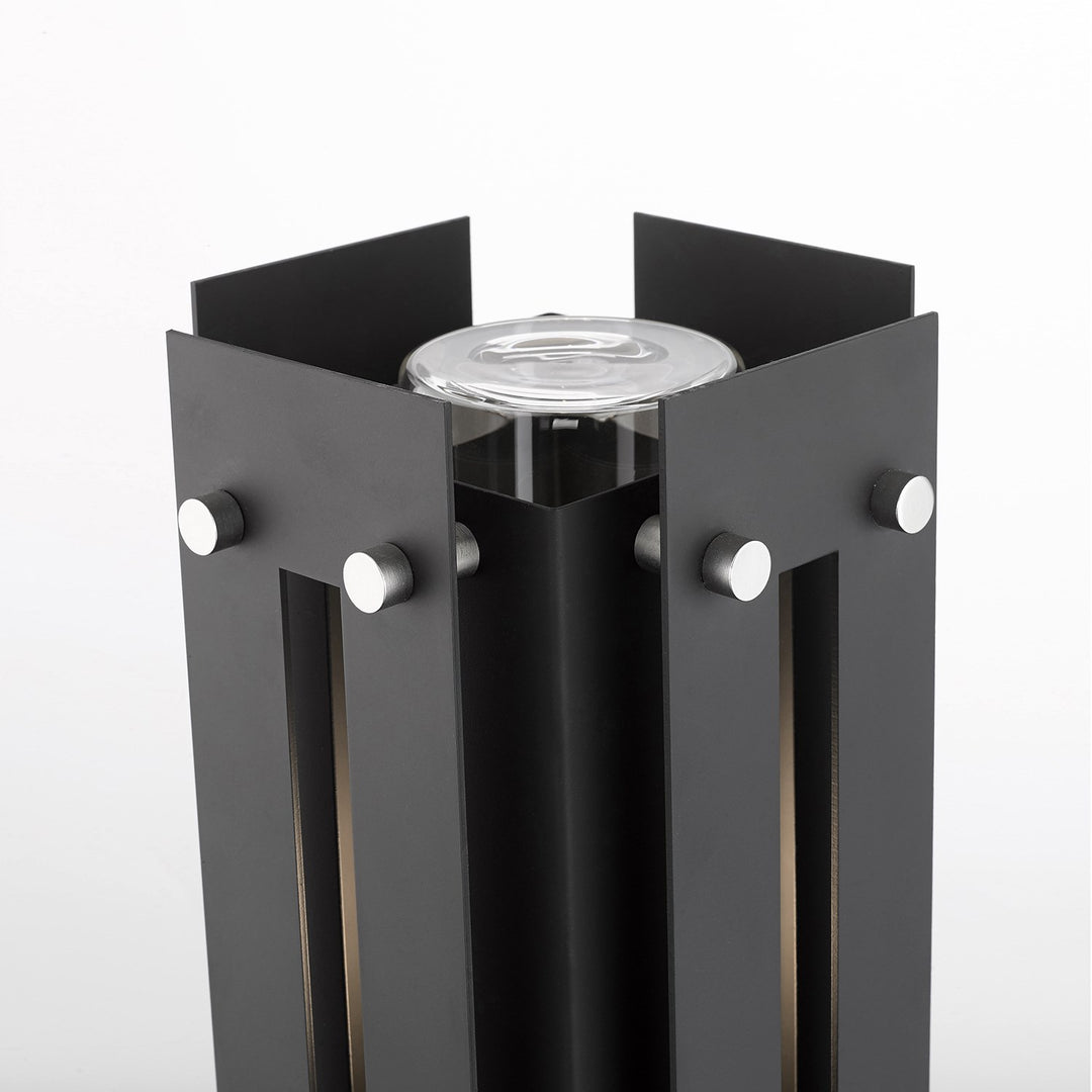 1 Light Black Outdoor Post Top Lantern