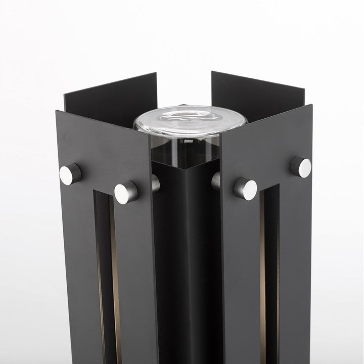 1 Light Black Outdoor Post Top Lantern