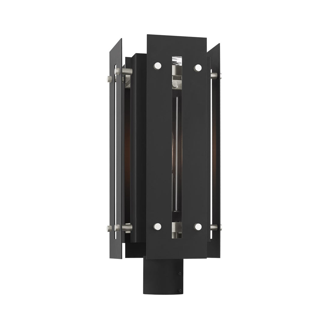 1 Light Black Outdoor Post Top Lantern