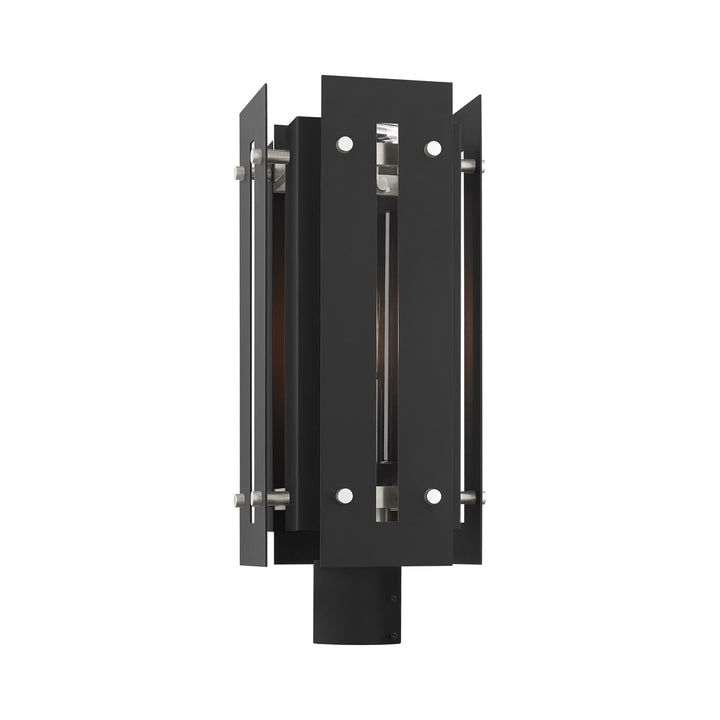 1 Light Black Outdoor Post Top Lantern