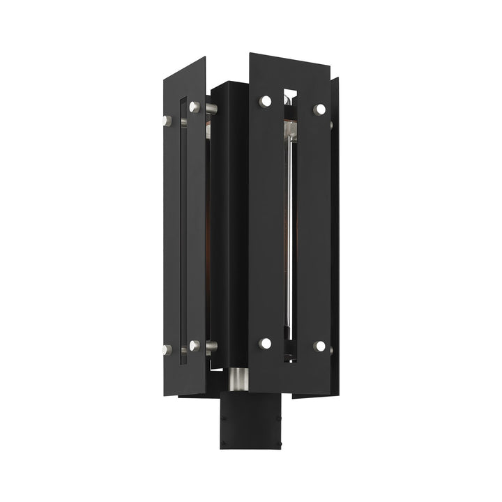 1 Light Black Outdoor Post Top Lantern