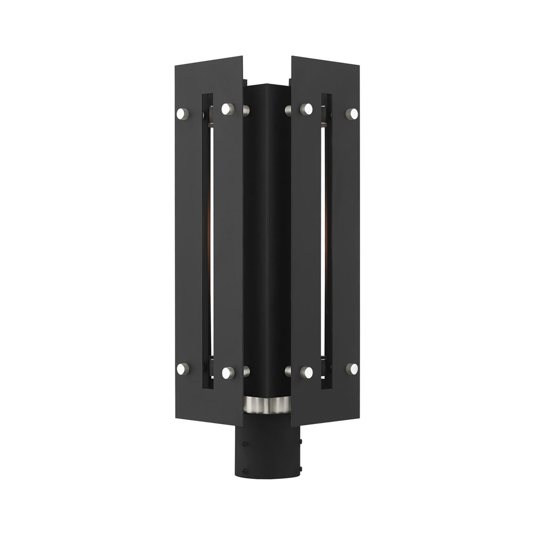 1 Light Black Outdoor Post Top Lantern