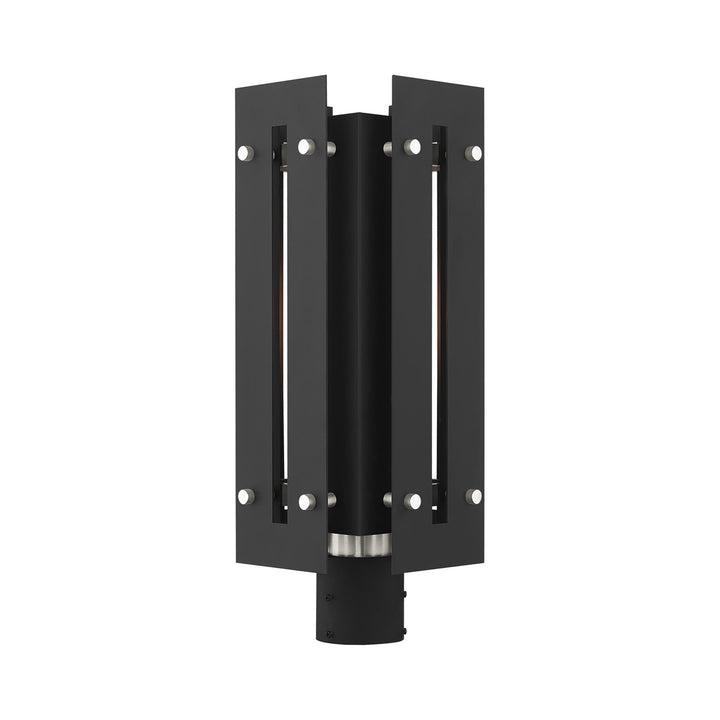1 Light Black Outdoor Post Top Lantern