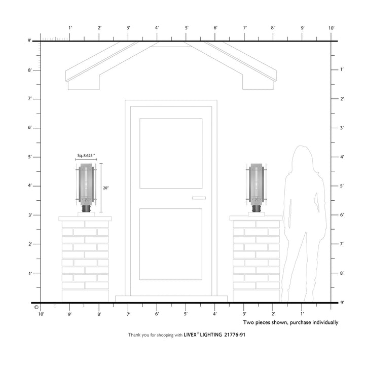 1 Light Brushed Nickel Outdoor Post Top Lantern