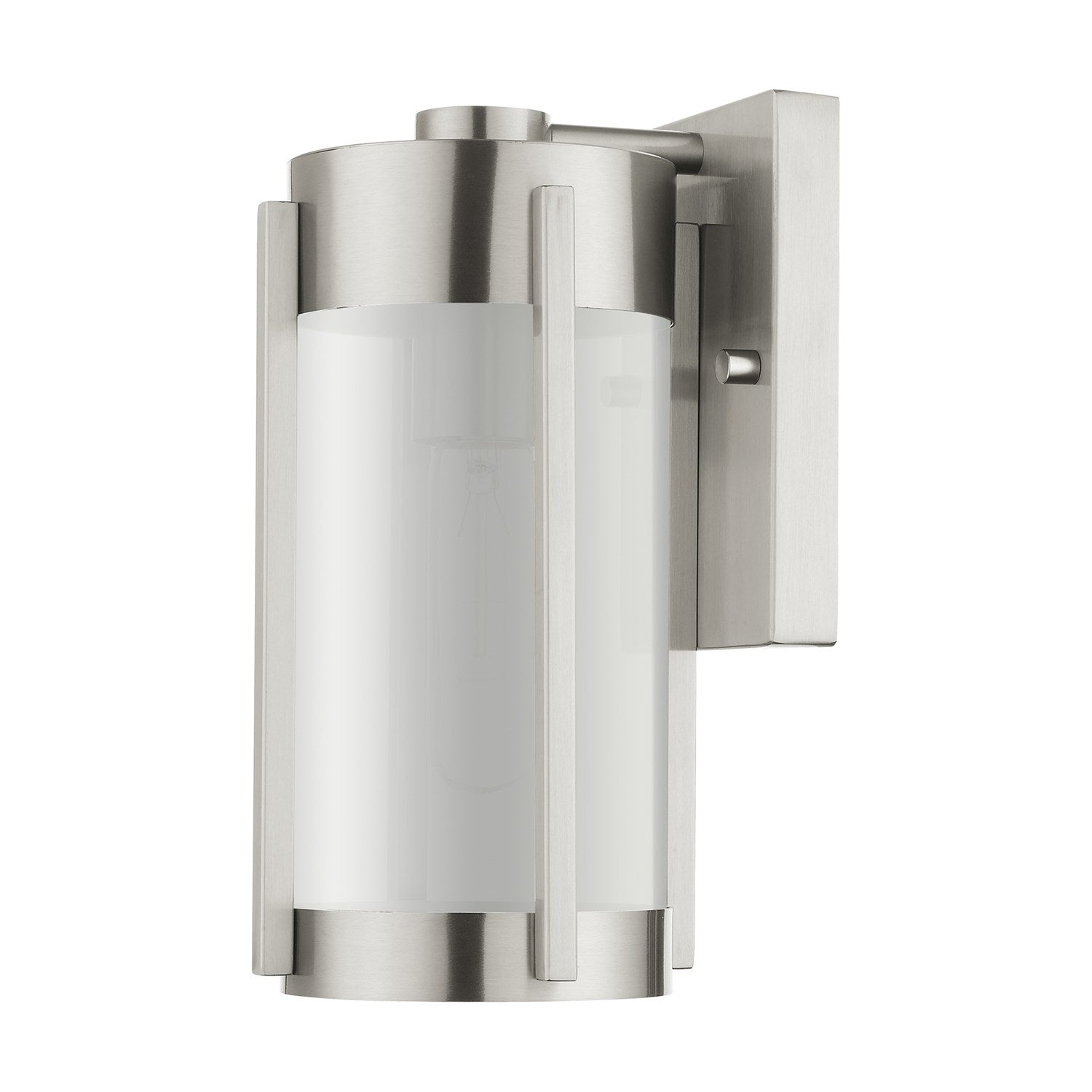 1 Light Brushed Nickel Outdoor Wall Lantern