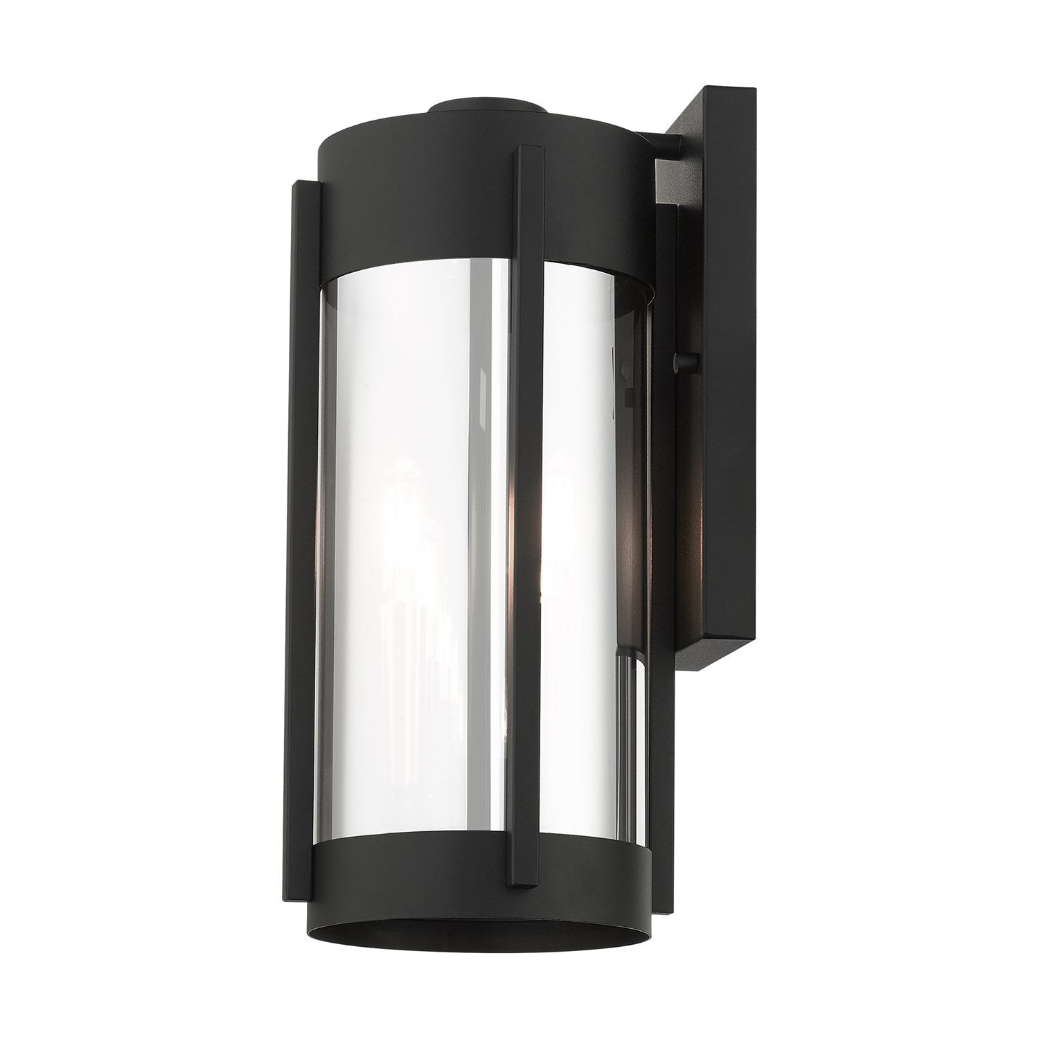 2 Light Black Outdoor Wall Lantern