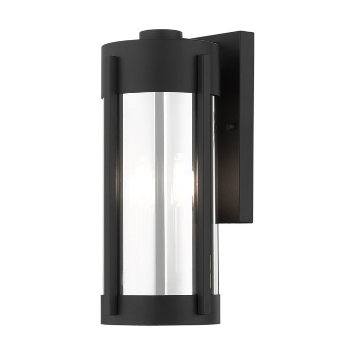 2 Light Black Outdoor Wall Lantern