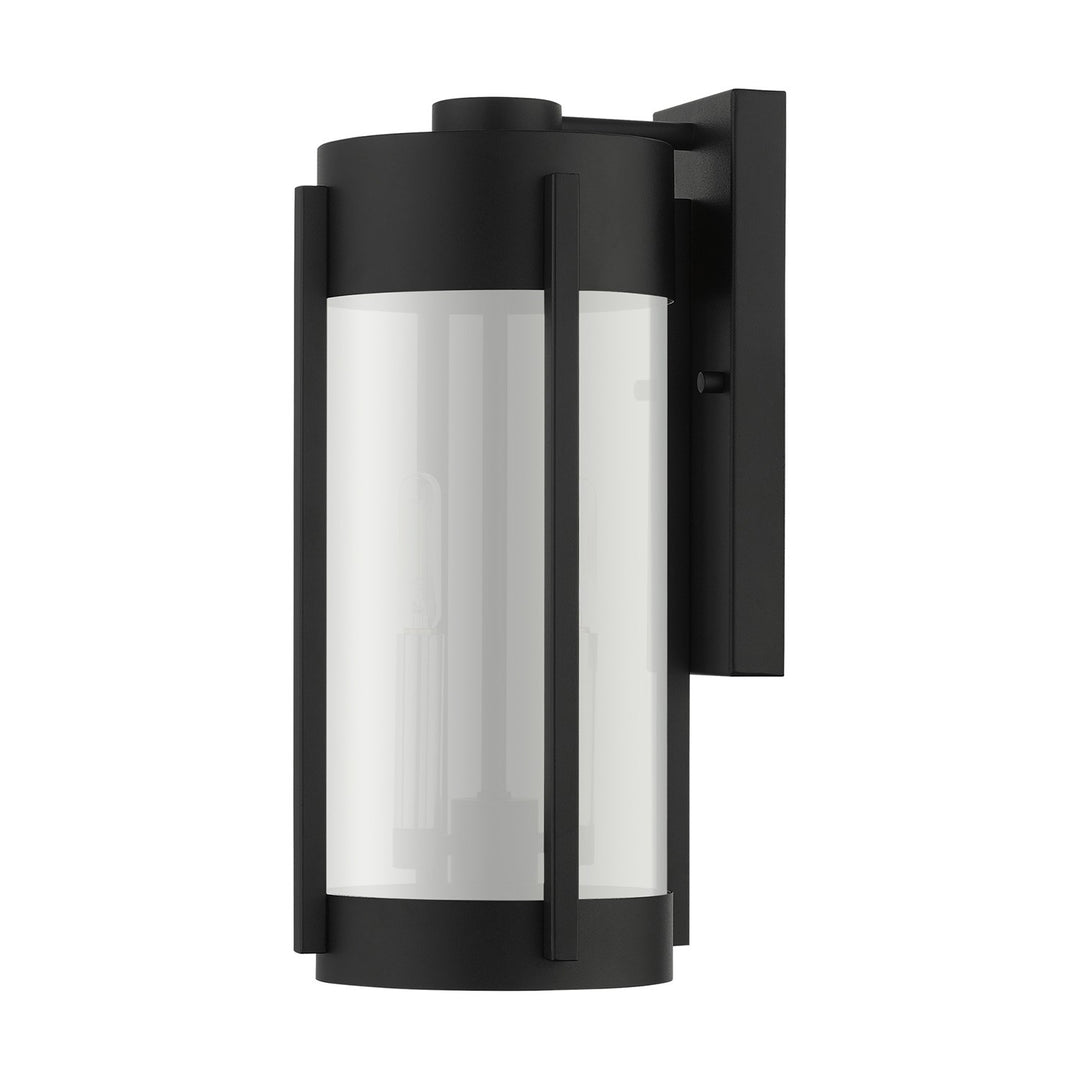 2 Light Black Outdoor Wall Lantern
