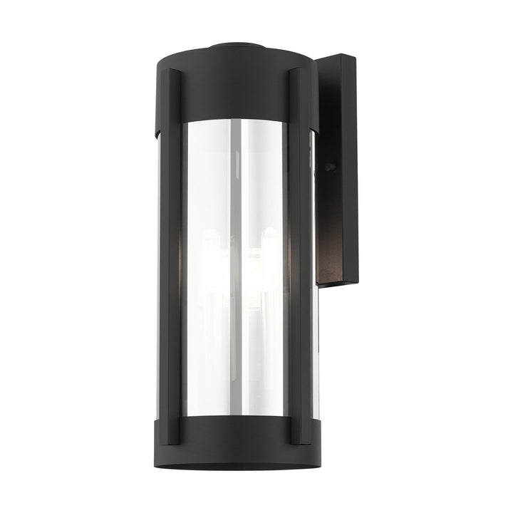 3 Light Black Outdoor Wall Lantern