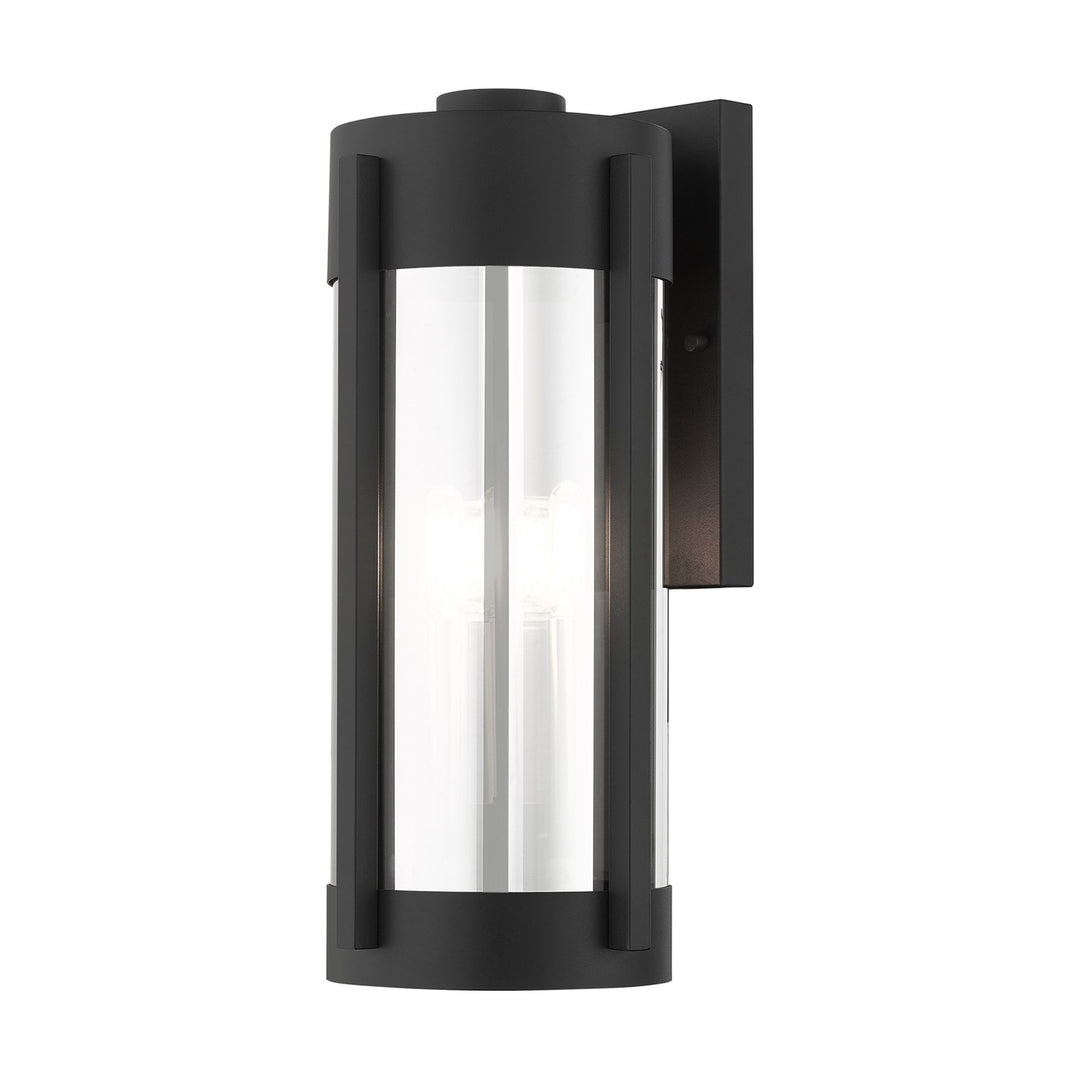 3 Light Black Outdoor Wall Lantern