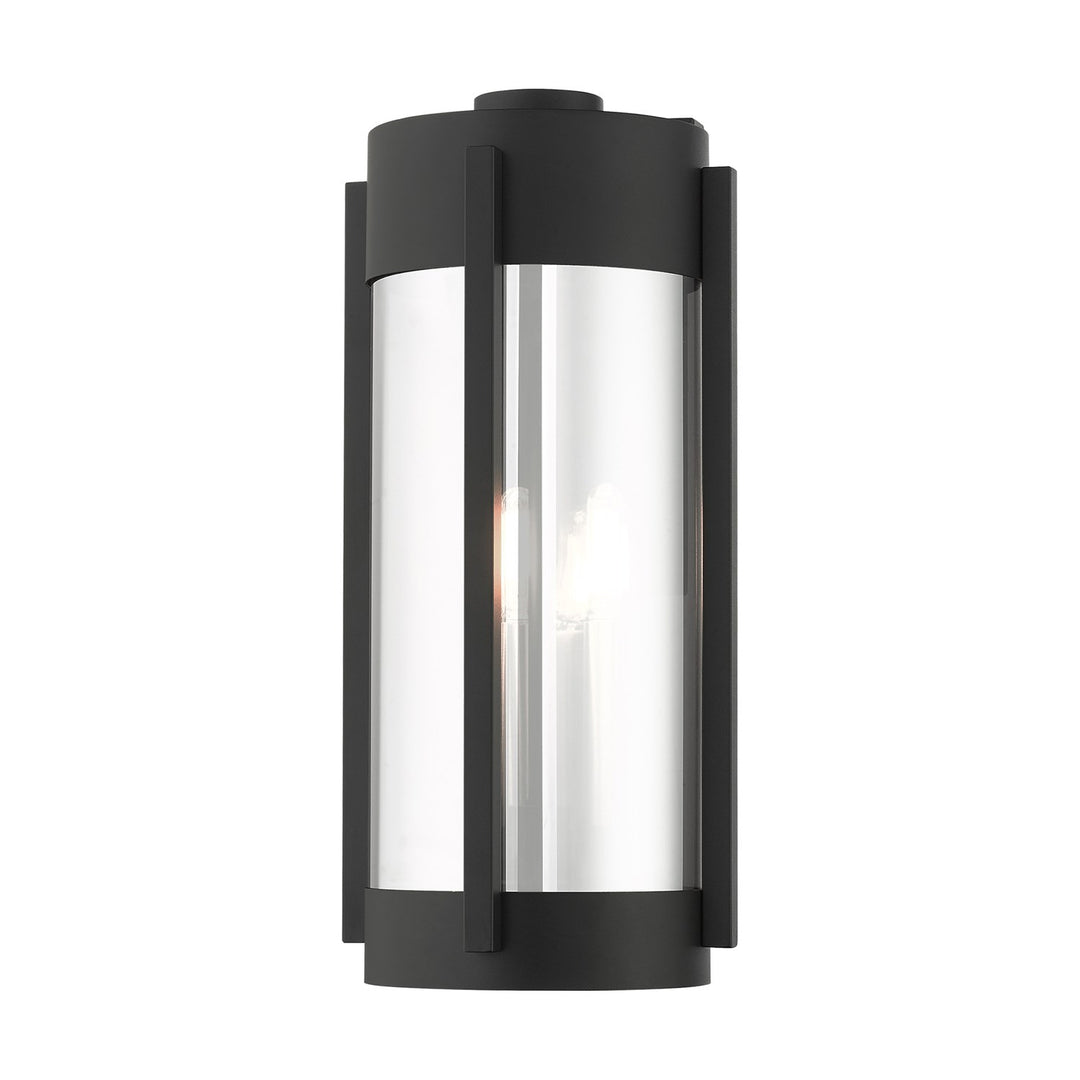 3 Light Black Outdoor Wall Lantern