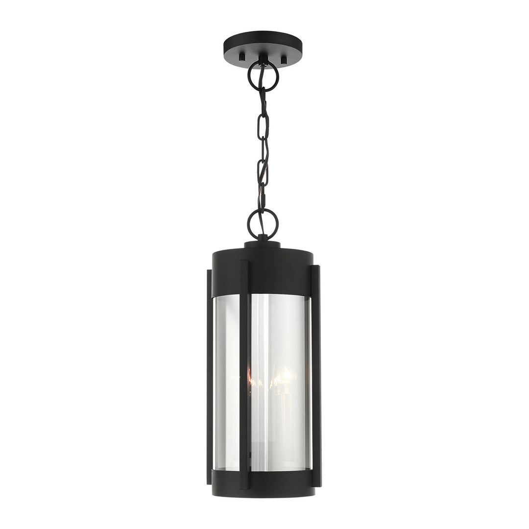 2 Light Black Outdoor Pendant Lantern by Livex Lighting