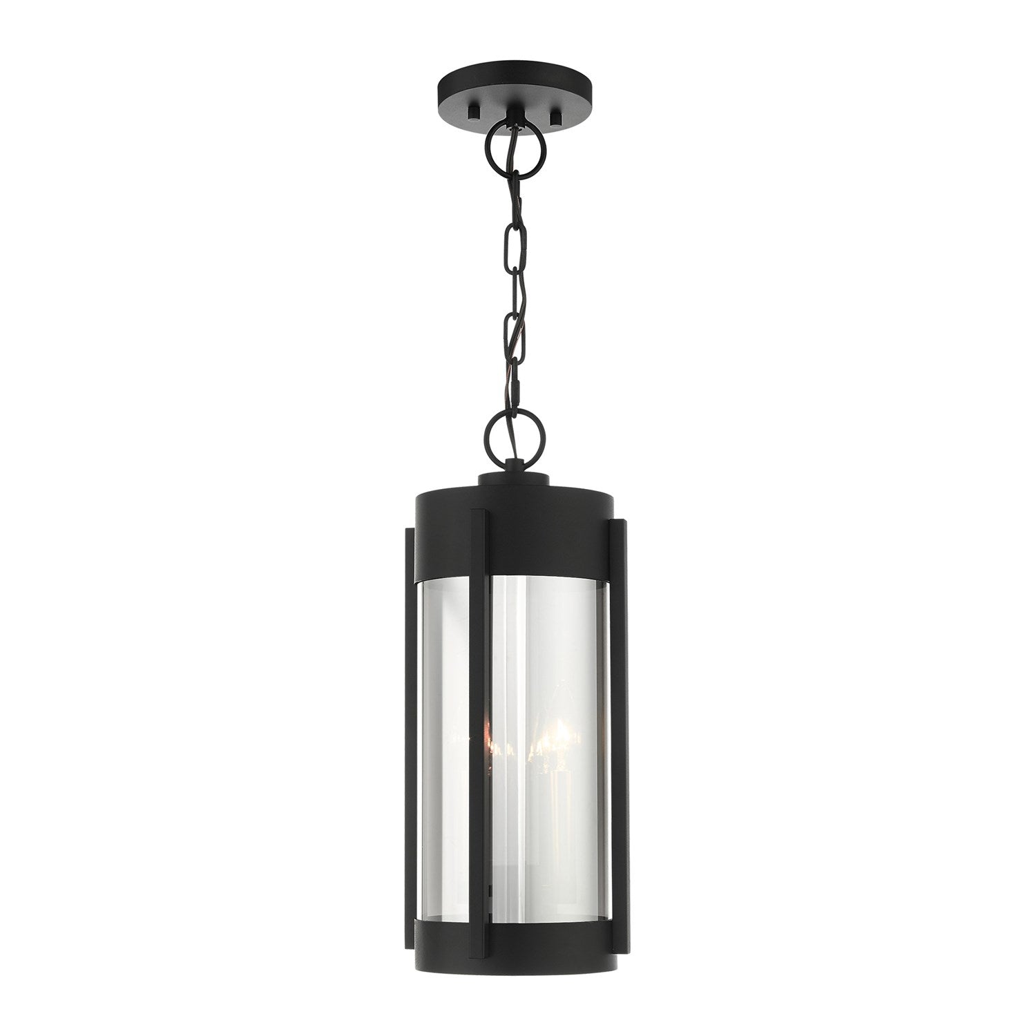 2 Light Black Outdoor Pendant Lantern by Livex Lighting
