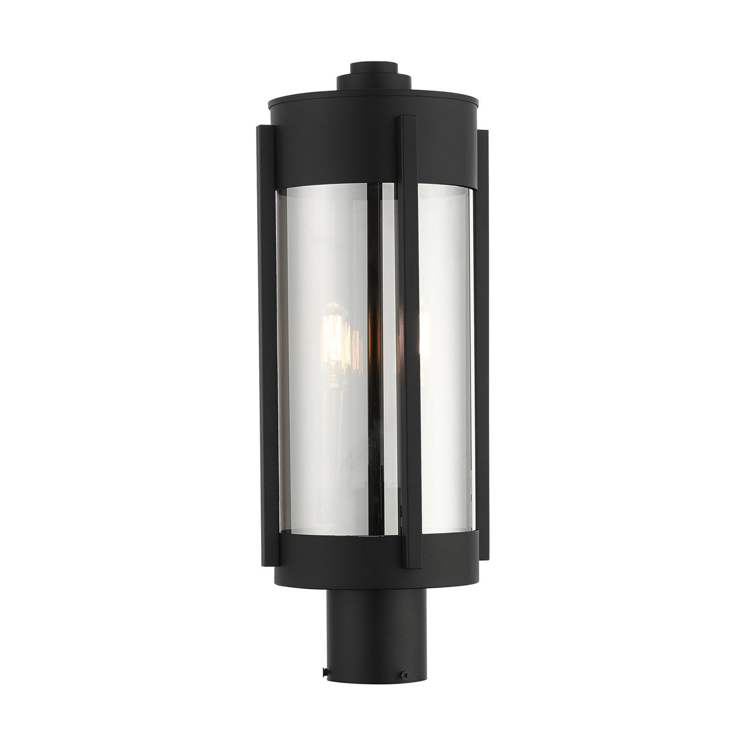 2 Light Black Outdoor Post Top Lantern by Livex Lighting
