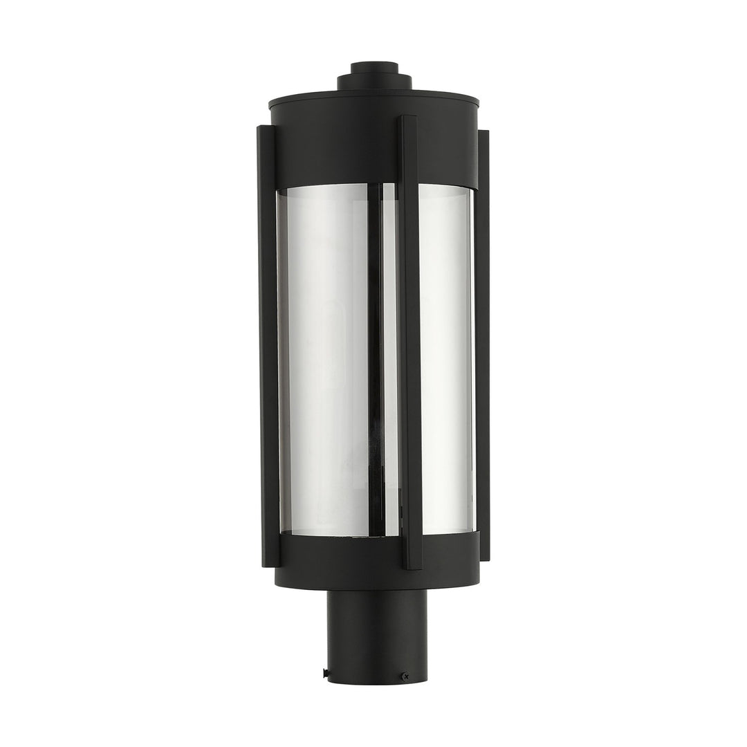 2 Light Black Outdoor Post Top Lantern