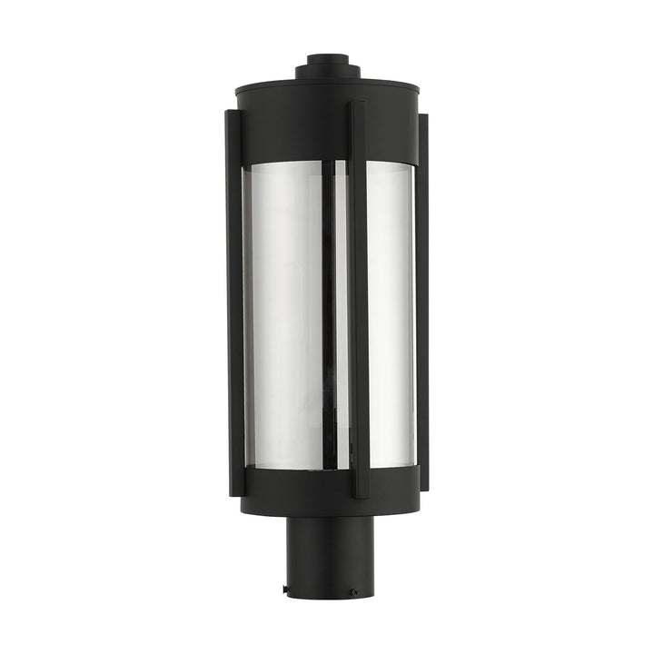 2 Light Black Outdoor Post Top Lantern