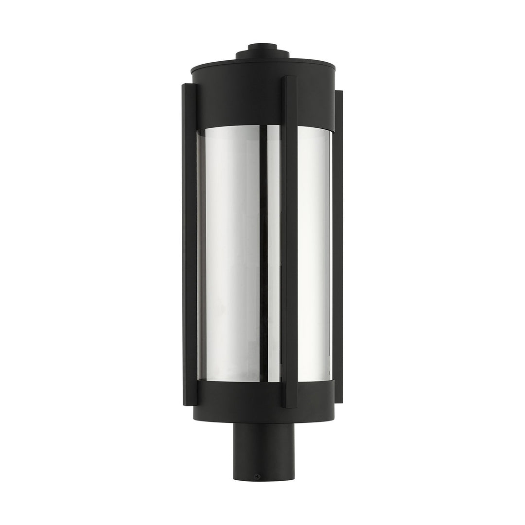 3 Light Black Outdoor Post Top Lantern