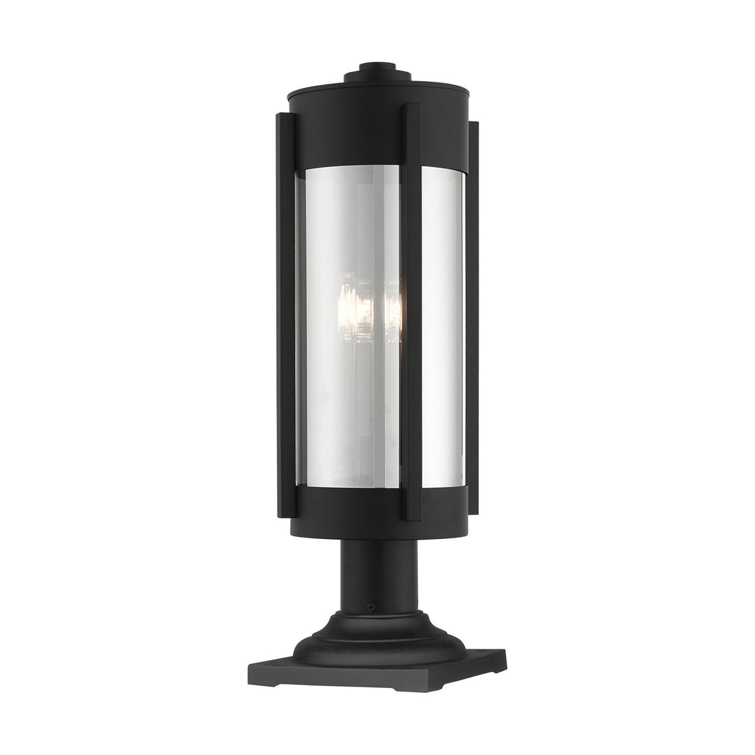 3 Light Black Outdoor Post Top Lantern