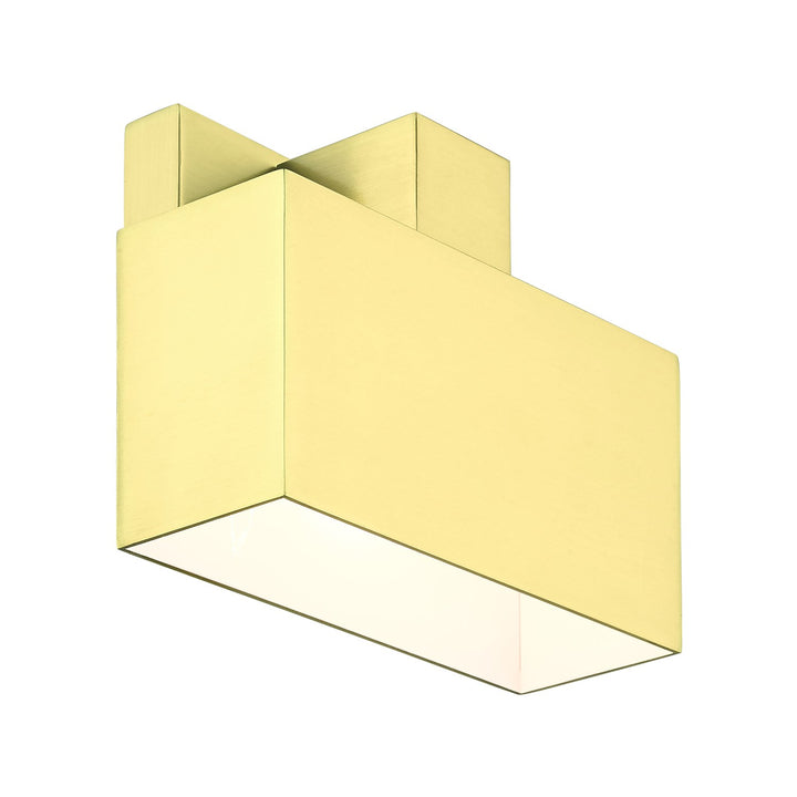 1 Light Satin Brass Outdoor Ada Wall Sconce