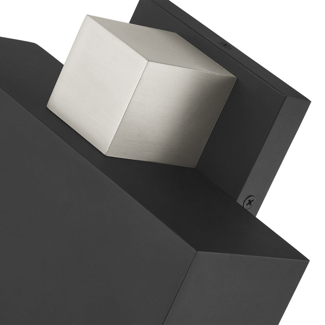 1 Light Black Outdoor Ada Wall Sconce