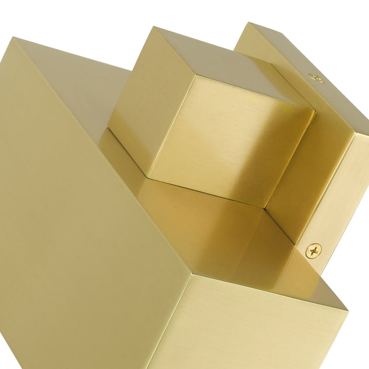 1 Light Satin Brass Outdoor Ada Wall Sconce