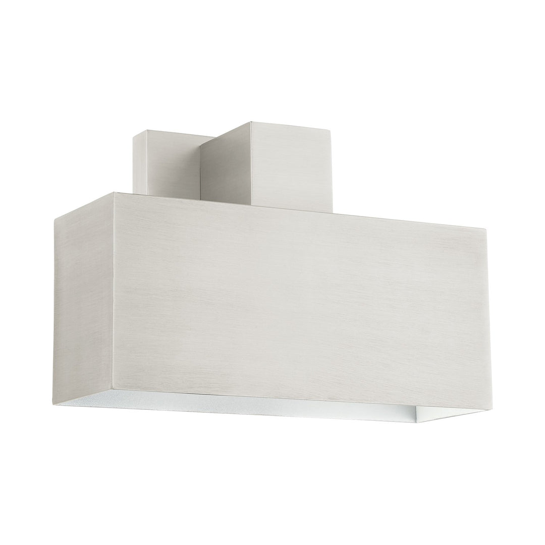 1 Light Brushed Nickel Outdoor Ada Wall Sconce