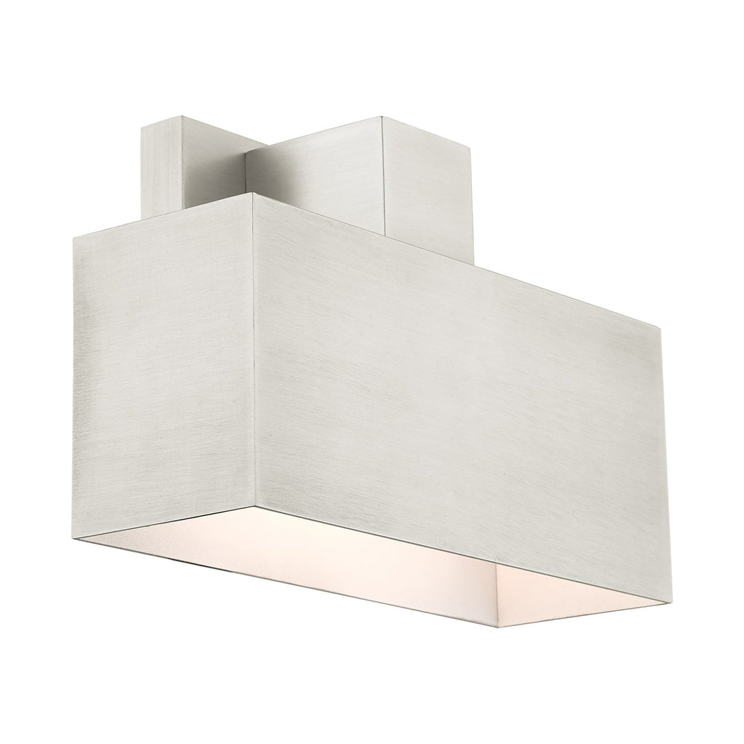1 Light Brushed Nickel Outdoor Ada Wall Sconce